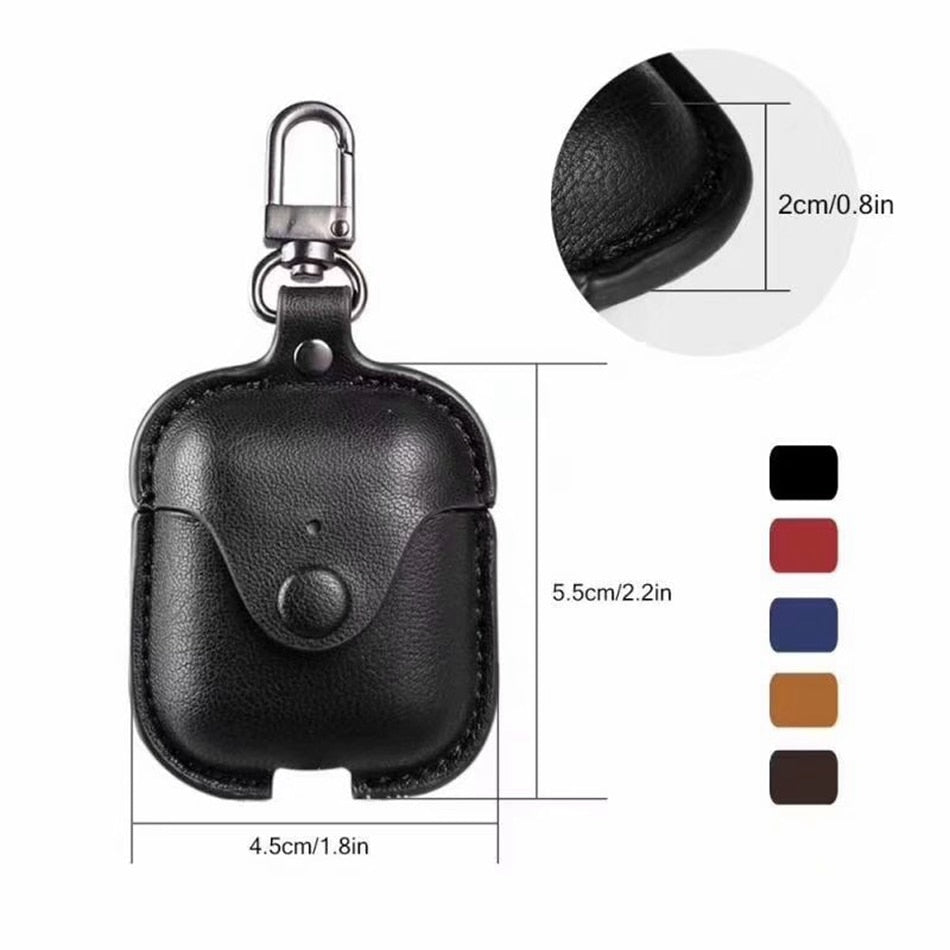 Luxury Genuine Leather Case for Apple AirPods 2