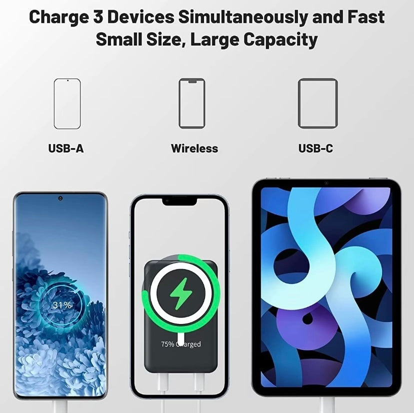 Magnetic Wireless Power Bank 10000mAh Type MagSafe For IPhone