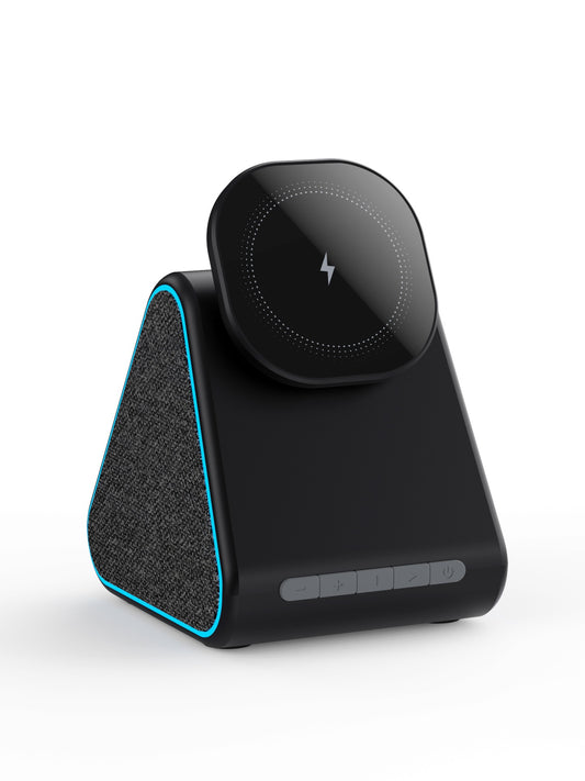 MagSafe Wireless Charger Stand with Bluetooth Speaker