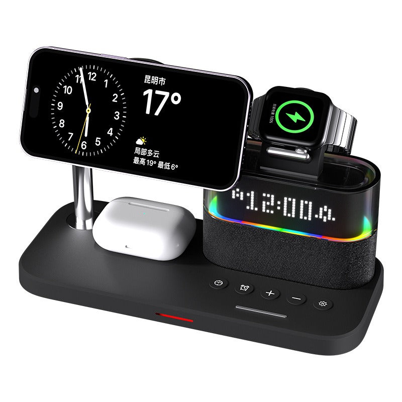 3-in-1 Magnetic Wireless Charger with Clock