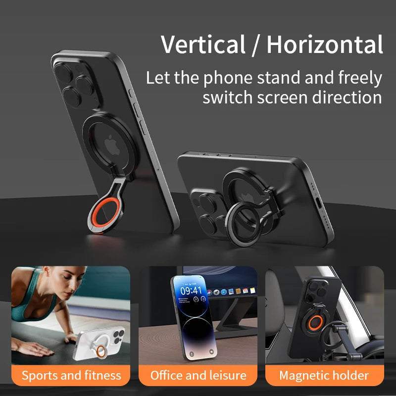 Magnetic Finger Ring Holder Stand Grip Rotating