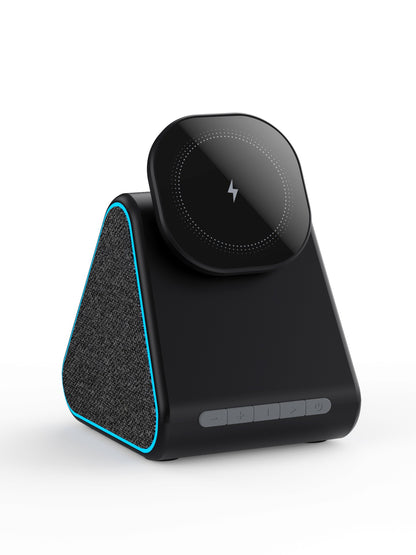 MagSafe Wireless Charger Stand with Bluetooth Speaker