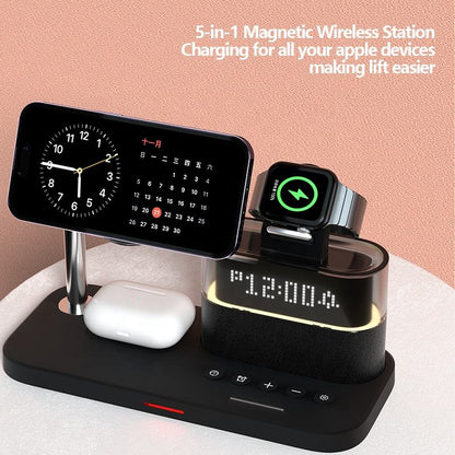 3-in-1 Magnetic Wireless Charger with Clock